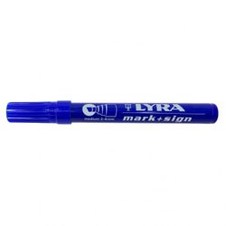 ROTULADOR DE TINTA PERMANENTE "LYRA". MEDIO-PUNTA CUADRADA AZUL AZUL