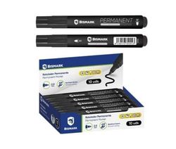 ROTULADOR PERMANENTE P.REDONDA 2.0mm CJ10 NEGRO