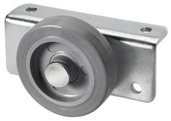 RUEDA CAMA NIDO 63N50-PGI GOMA GRIS EJE LISO