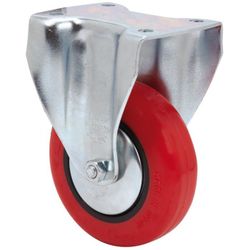 RUEDA FIJA 17BH80-PPI POLIURETANO ROJO