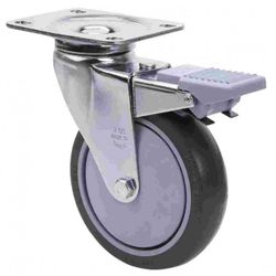 RUEDA GIRATORIA 10AFD125CP-PGAIB125 G.GRIS BOL.FRENO