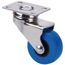 *RUEDA GIRATORIA 10BDR40-PUA40 POLIURETANO AZUL