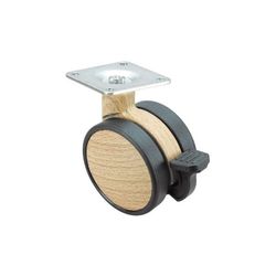 RUEDA GIRATORIA 10DKMF50 MADERA HAYA Y FRENO
