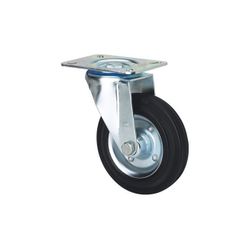 RUEDA GIRATORIA 10ZV125-BSR GOMA N.ROD.
