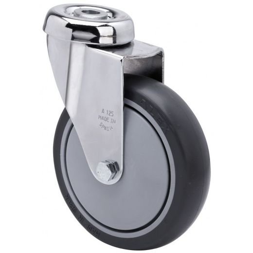RUEDA GIRATORIA 20A125CP-PGAIB125 GOMA GRIS BOLAS