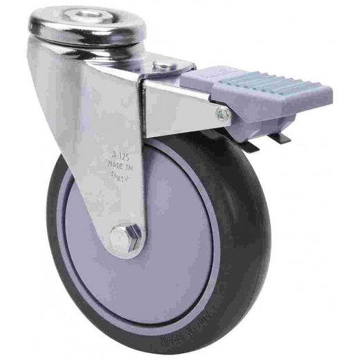RUEDA GIRATORIA 20AFD125CP-PGAIB125 G.GRIS BOLAS FRENO