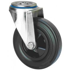 RUEDA GIRATORIA 20ZV125-PSN GOMA NEGRA