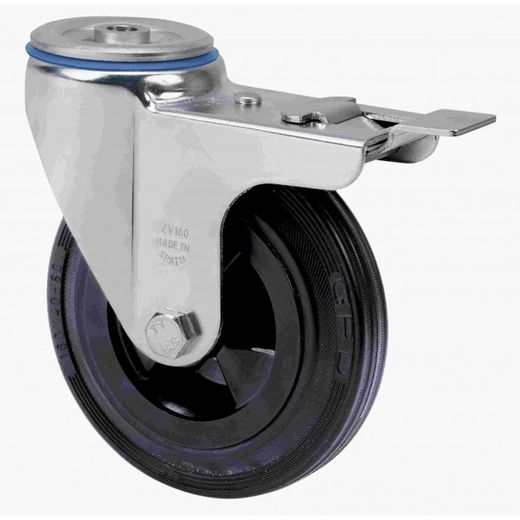 RUEDA GIRATORIA 20ZVFD125-PSN GOMA NEGRA