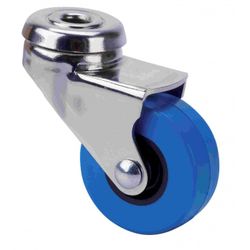*RUEDA GIRATORIA 21BDR40-PUA40 POLIURETANO AZUL