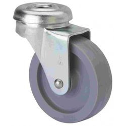 RUEDA GIRATORIA AGUJERO M10 21BR60-BP PLASTICO GRIS EJE LISO