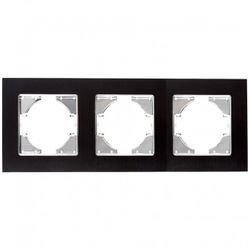 S-EMPOT.ALUMINIO NEGRO MARCO 3ELEM.HORI