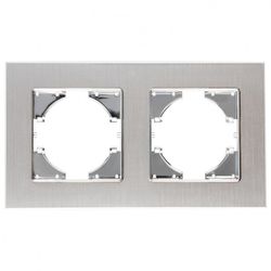 S-EMPOT.ALUMINIO PLATA MARCO 2ELEM.HORI