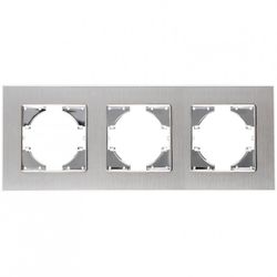 S-EMPOT.ALUMINIO PLATA MARCO 3ELEM.HORI