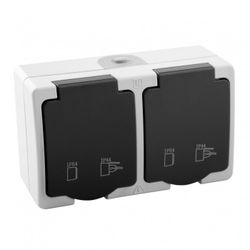 S-SUPERFICIE ONLEX IP54 DOBLE ENCHUFE