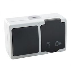 S-SUPERFICIE ONLEX IP54 ENCHUFE+CONMUTA.