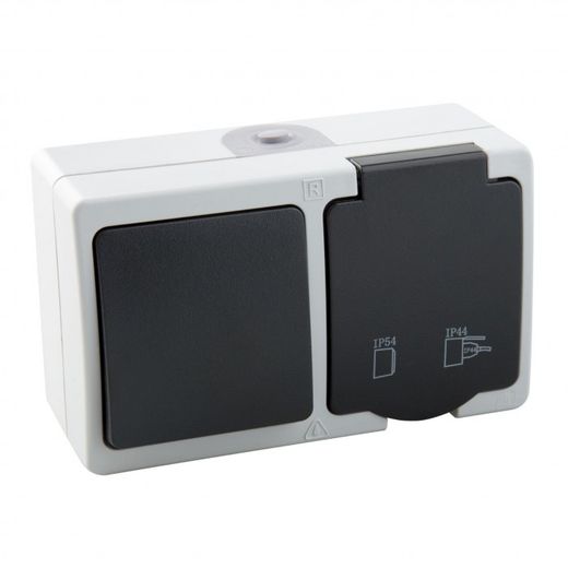 S-SUPERFICIE ONLEX IP54 ENCHUFE+CONMUTA.