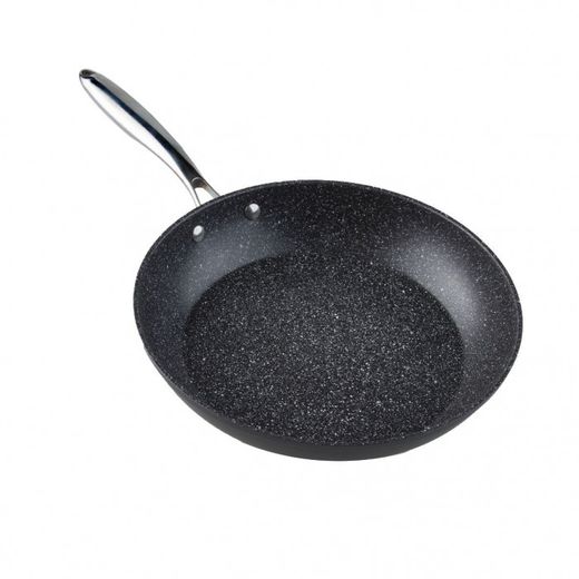 SARTEN ALUMINO FORJADO PIEDRA M/INOX. 24 CM.