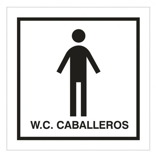 *SEÑAL 100X100 ADHESIVA ASEOS SRES.