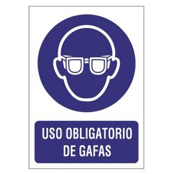*SEÑAL 210X297 PVC USAR GAFAS