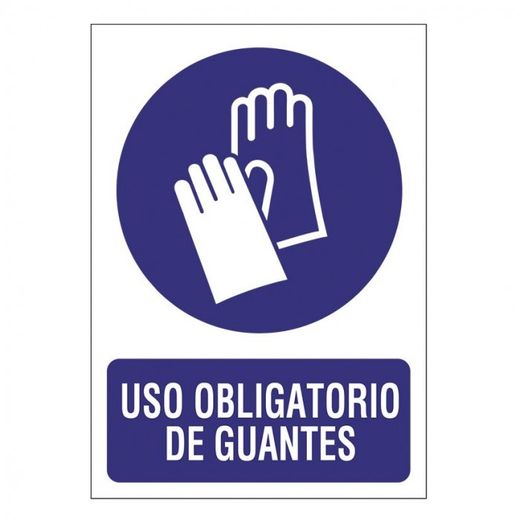 *SEÑAL 210X297 PVC USAR GUANTES