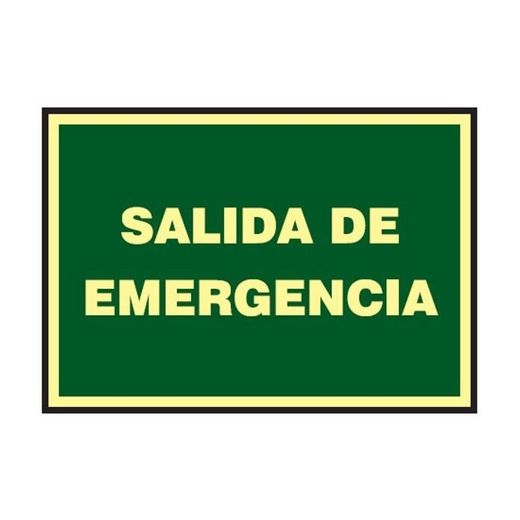 SEÑAL 297X148 CLASE B FOTOLUMINISCENTE SALIDA DE EMERGENCIA