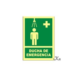 SEÑAL A4 CLASE B FOTOLUMINISCENTE PVC DUCHA DE EMERGENCIA
