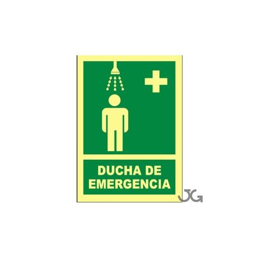 SEÑAL A4 CLASE B FOTOLUMINISCENTE PVC DUCHA DE EMERGENCIA
