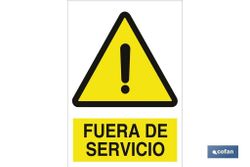 SEÑAL ADHESIVA FUERA DE SERVICIO 148X105MM.