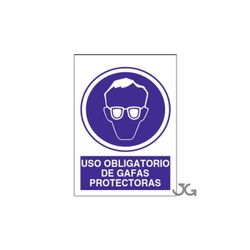 SEÑAL ADHESIVO OBLIG.GAFAS PROT.10X15