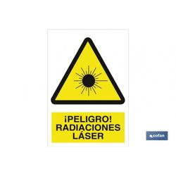 SEÑAL ADVERTENCIA PELIGRO RADIACIONES LASER 148X105