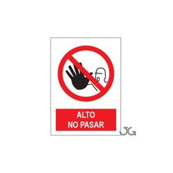 SEÑAL ALTO NO PASAR 210X290MM