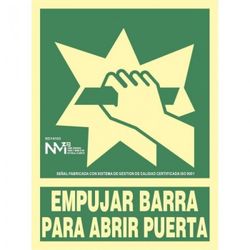 SEÑAL EMPUJAR BARRA PVC 1MM CLASE A DISTANCIA DE VISION 10M