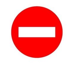 SEÑAL ENTRADA PROHIBIDA ALUMINIO D.ABIERTO 60CM N1