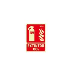 SEÑAL EXTINTOR CO2 PVC 0,7 210X300MM