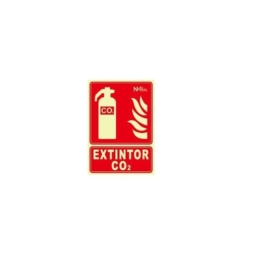 SEÑAL EXTINTOR CO2 PVC 0,7 210X300MM