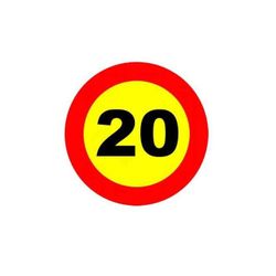 SEÑAL LIMITE VELOCIDAD 20KM/H