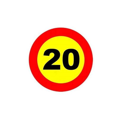 SEÑAL LIMITE VELOCIDAD 20KM/H