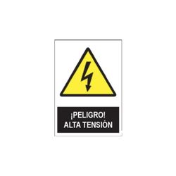 SEÑAL PELIGRO 40X30-¡PELIGRO! ALTA TENSION