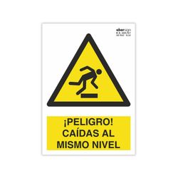 SEÑAL PELIGRO 40X30CM-CAIDA AL MISMO NIVEL