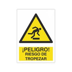 SEÑAL PELIGRO 40X30CM-¡PELIGRO! RIESGO DE TROPEZAR