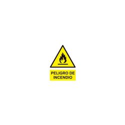 SEÑAL PELIGRO DE INCENDIO 210X290MM