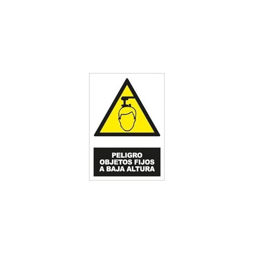 SEÑAL PELIGRO OBJETOS FIJOS A BAJA ALTURA 230X340MM