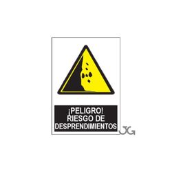 SEÑAL PELIGRO RIESGO DE DESPRENDIMIENTO 210X290MM