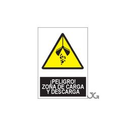 SEÑAL PELIGRO ZONA CARGA Y DESCARGA 210X290MM