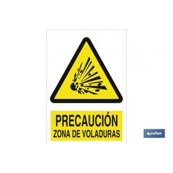 *SEÑAL PELIGRO ZONA DE VOLADURAS 148X105 MM