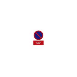 SEÑAL PROHIBIDO APARCAR SE AVISA GRUA 210X290MM