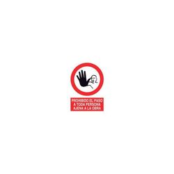 SEÑAL PROHIBIDO PASO A TODA PERSONA AJENA OBRA 210X290MM
