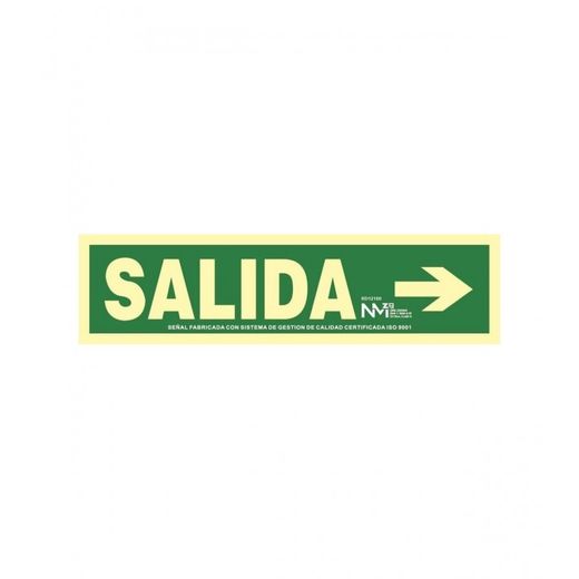 SEÑAL SALIDA FLECHA DERECHA PVC 0,7mm Clase B DISTANCIA DE