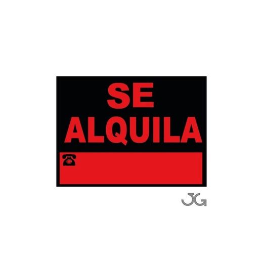 SEÑAL SE ALQUILA 70X50CM
