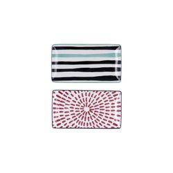 SET 2 BANDEJAS RECT 20X11 ZIGZAG BD